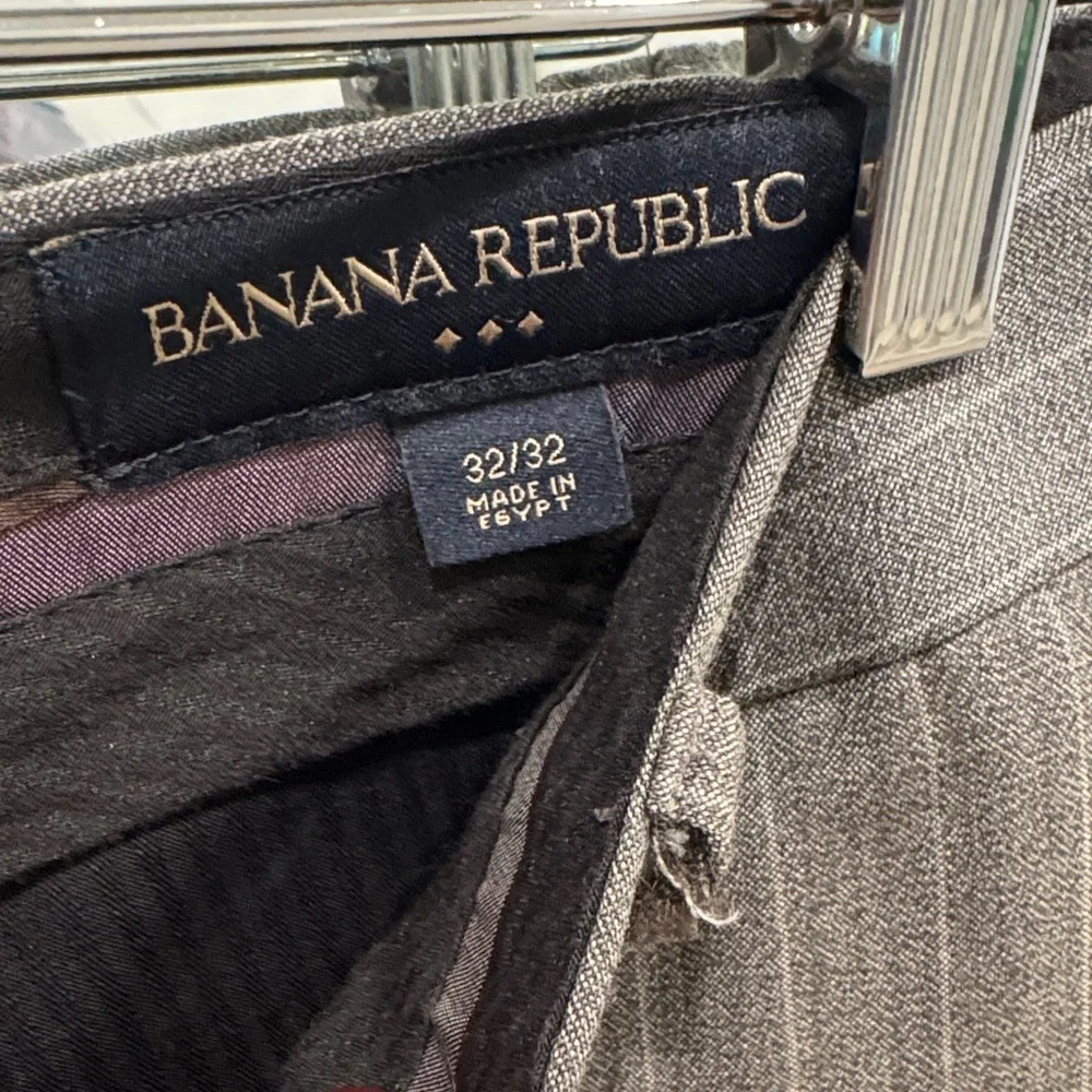 Banana Republic Gray Striped Dress Pants